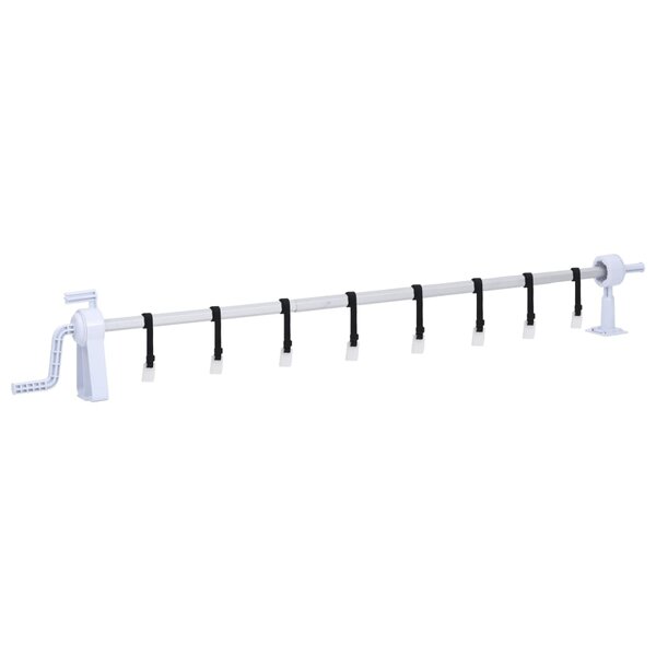 vidaXL Rouleau de couverture de piscine avec base en plastique