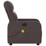 vidaXL Fauteuil de massage inclinable électrique Marron foncé Tissu