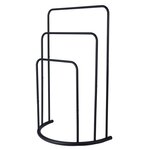 Bathroom Solutions Porte-serviettes debout 49 5x75 cm Métal Noir