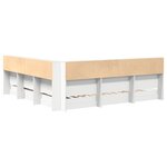 vidaXL Lit avec bibliothèque blanc 180x200 cm en bois d'ingénierie