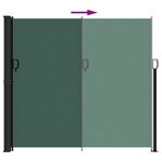 vidaXL Auvent latéral rétractable vert foncé 180x300 cm