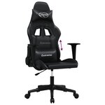 vidaXL Chaise de jeu de massage noir similicuir