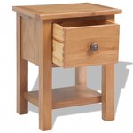 vidaXL Table de chevet 36x30x47 cm Bois de chêne massif