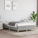 vidaXL Cadre de lit Gris clair 120x200 cm Tissu