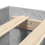 vidaXL Cadre de lit gris béton 120x190 cm bois d'ingénierie