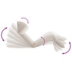 vidaXL Chaise longue pliable Tissu Oxford Blanc crème