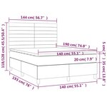 vidaXL Sommier à lattes de lit matelas et LED Marron foncé 140x190 cm