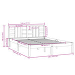 vidaXL Cadre de lit sans matelas noir 140x190 cm bois massif