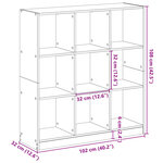 vidaXL Bibliothèque blanc 102x32x108 cm bois d'ingénierie