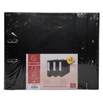 Lot De 3 Classeurs À Levier - Dos De 80mm - Format À Classer A4 - Extérieur En Polypropylène / Intérieur En Papier - Noir - X 4 - Exacompta