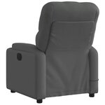 vidaXL Fauteuil inclinable de massage électrique gris foncé tissu