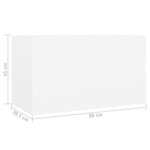 vidaXL Armoire d'évier avec lavabo intégré Blanc Bois d'ingénierie