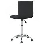 Chaise fauteuil siège pivotante de bureau informatique étude tissu noir 02_0024159