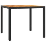 vidaXL Ensemble à manger de jardin avec coussins 3 Pièces Noir