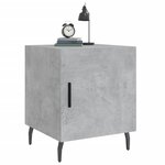 vidaXL Tables de chevet 2 Pièces gris béton 40x40x50 cm bois d’ingénierie