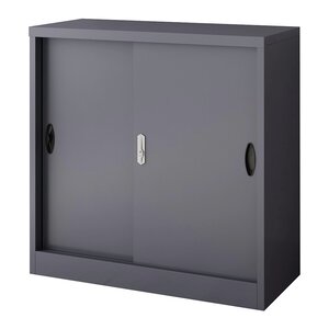 Casier de bureau armoire meuble de rangement pour bureau atelier chambre acier de bureau rieti acier laqué 90 x 40 x 90 cm gris foncé 03_0006344