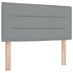 Lit à ressorts gris clair vidaXL avec matelas 90x190 cm en tissu