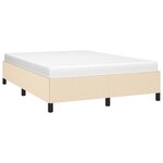 vidaXL Cadre de lit sans matelas crème 140x200 cm tissu