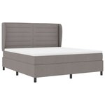Lit Box Spring vidaXL avec Matelas Taupe 180x200 cm en Tissu