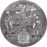 Pièce de monnaie en Argent 5 Dollars g 62.2 (2 oz) Millésime 2023 Human Tragedies BLACK DEATH