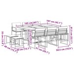vidaXL Ensemble à manger de jardin avec coussins 11Pièces blanc textilène