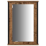 vidaXL Meuble de salle de bain avec lavabo intégré en bois vieux en bois d'ingénierie