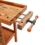 vidaXL Établi avec tiroir et étaux 124x52x83 cm Bois massif d'acacia