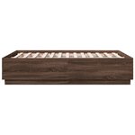 vidaXL Cadre de lit sans matelas chêne marron 140x190 cm