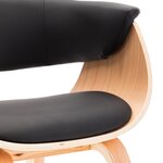 vidaXL Chaise à manger noir bois courbé et similicuir