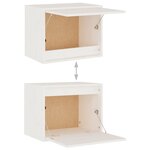 vidaXL Meubles TV 4 Pièces Blanc Bois massif de pin