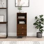 vidaXL Buffet Chêne marron 34 5x34x90 cm Bois d'ingénierie