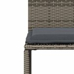 vidaXL Ensemble à manger de jardin et coussins 7 Pièces gris rotin