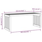 vidaXL Banc de jardin extensible 212 5x40 5x45 cm bois massif douglas