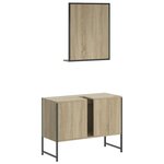 vidaXL Ensemble d'armoires de salle de bain 2 Pièces chêne sonoma