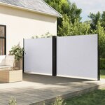 vidaXL Auvent latéral rétractable blanc 180x1200 cm