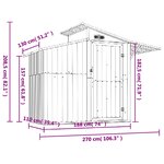 vidaXL Abri de Jardin Vert 270x130x208 5 cm Acier Galvanisé