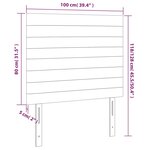 vidaXL Têtes de lit 2 Pièces Gris foncé 100x5x78/88 cm Tissu
