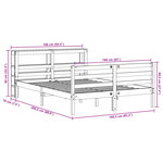 vidaXL Cadre de lit sans matelas cire marron 160x200cm bois pin massif