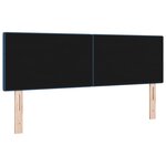 Testa de lit LED vidaXL capitonnée bleue 72 cm en tissu