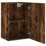 vidaXL Meuble TV mural chêne fumé 40 5x30x60 cm bois d'ingénierie