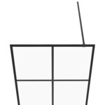 vidaXL Paroi de douche avec verre ESG transparent 80x195 cm Noir