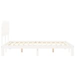 vidaXL Cadre de lit sans matelas blanc 140x190 cm bois de pin massif