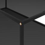 vidaXL Table basse Noir 120x60x35 cm Verre trempé