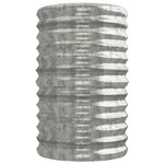 vidaXL Lit surélevé de jardin Acier enduit de poudre Argenté