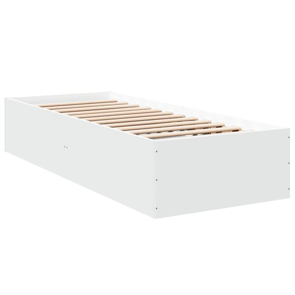 vidaXL Cadre de lit sans matelas blanc 90x190 cm