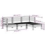 vidaXL Canapé de jardin 3 places et repose-pied blanc bois pin massif