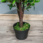 Outsunny Arbre artificiel olivier plante artificiel hauteur 1 2 m tronc branches lichen feuilles grand réalisme pot inclus