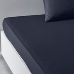 Drap housse - 140 x 190 cm uni - Navy