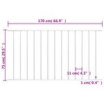 vidaXL Panneau de clôture Acier enduit de poudre 1 7x0 75 m Blanc