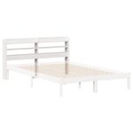 vidaXL Tête de lit avec étagères blanc 150 cm bois massif de pin